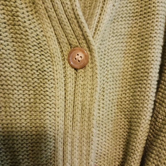 WOMEN'S, PIERRE CARDIN, GREEN LONG LOUNGE SWEATER. SIZE LARGE. - Picture 2 of 4